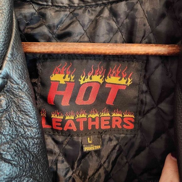 Hot Leathers Women's Leather Biker Moto Jacket Size Large - Picture 10 of 11